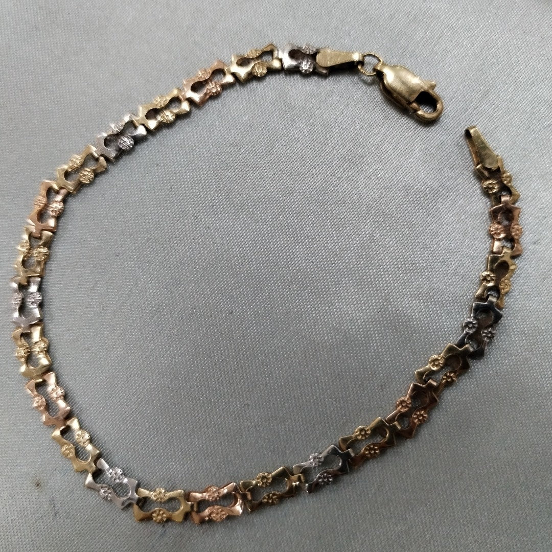 PULSERA ORO,ORO COMBINADO 10 K 2,50 GRMS (SEMINUEVO)