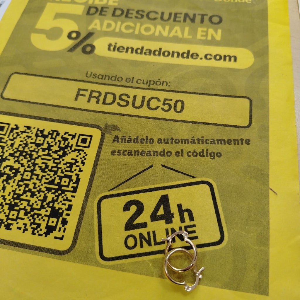 ARETES ARRACADA LISA 14K 1.7 GR (NUEVO)