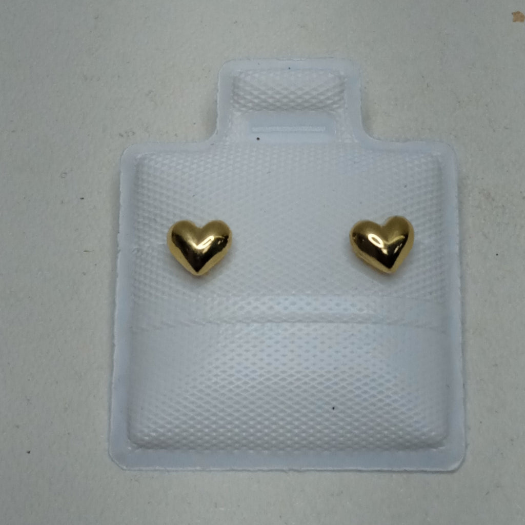 BROQUELES BROQUEL FIG CORAZON LISO 14K 0.1987 GR (NUEVO)