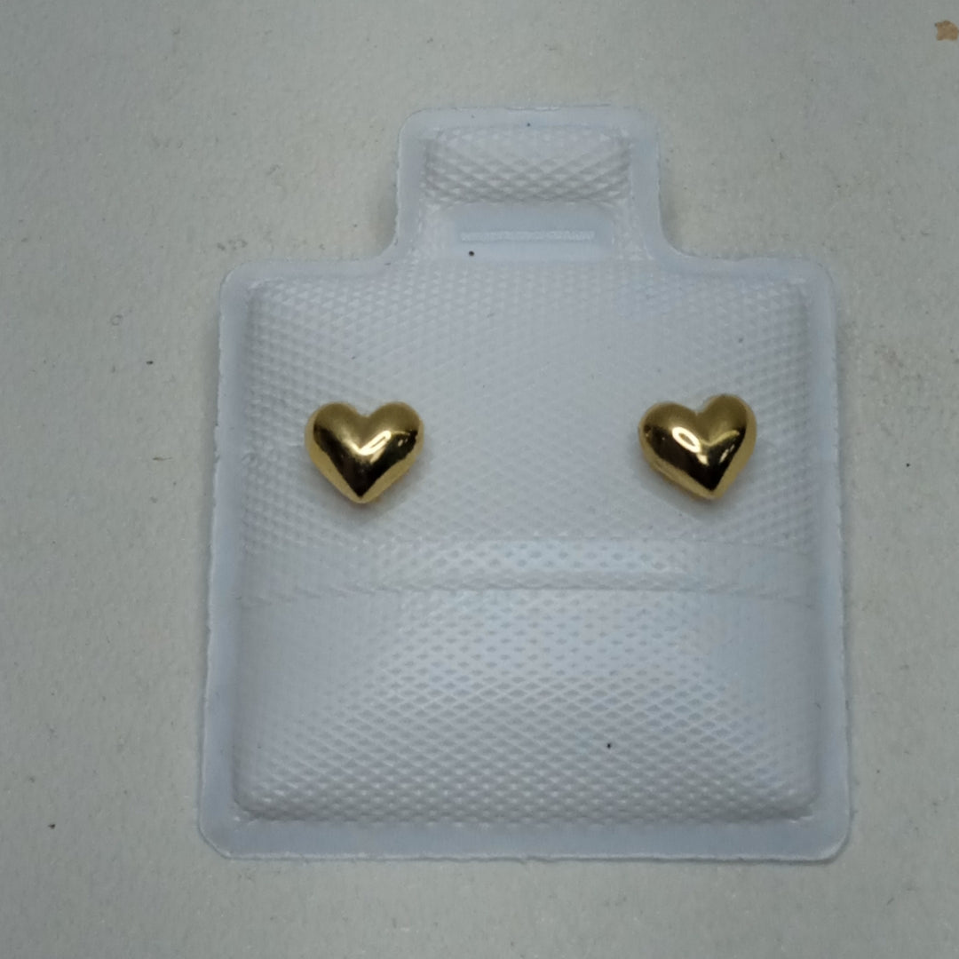 BROQUELES BROQUEL FIG CORAZON LISO 14K 0.1987 GR (NUEVO)
