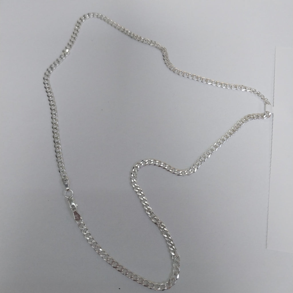 CADENA TEJIDO BARBADO PLATA .925 60 CM 14 GR (NUEVO)