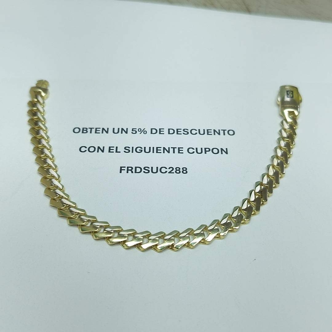 PULSERA MONACO ORO 10K 6.7 (NUEVO)