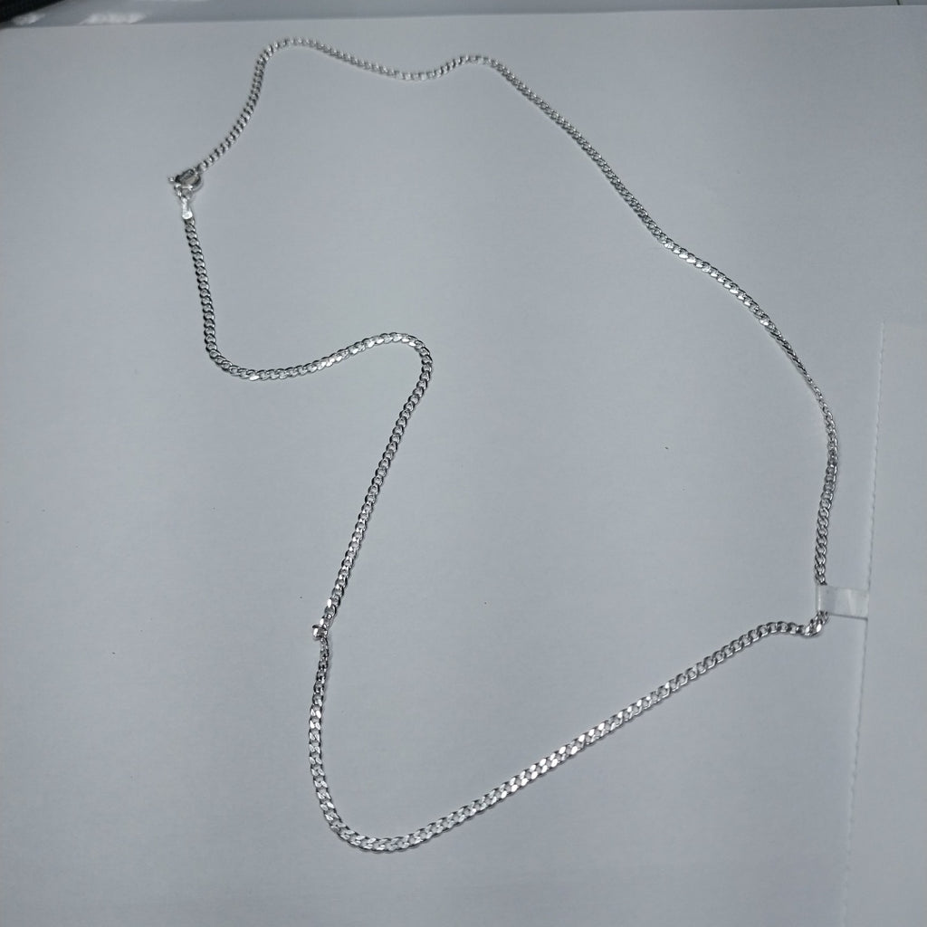 CADENA TEJIDO BARBADO PLATA .925 55 CM 4.9 GR (NUEVO)