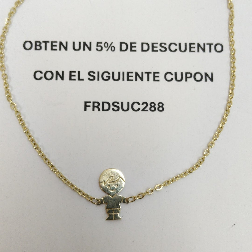 PULSERA TEJIDO ESPECIAL FIG NIÑO 14K 18 CM 1.5 GR (NUEVO)