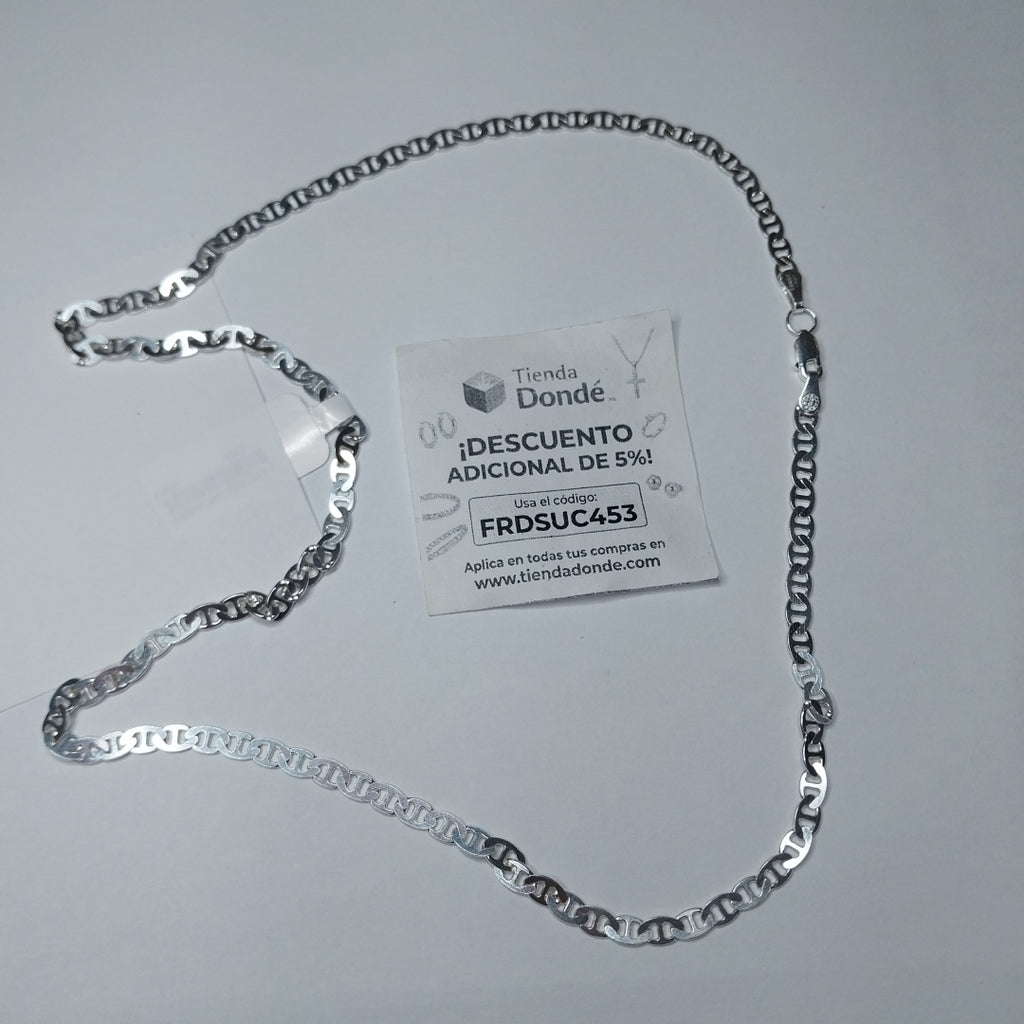 CADENA TEJIDO GUCHI PLATA .925 55 CM 12.6 GR (NUEVO)