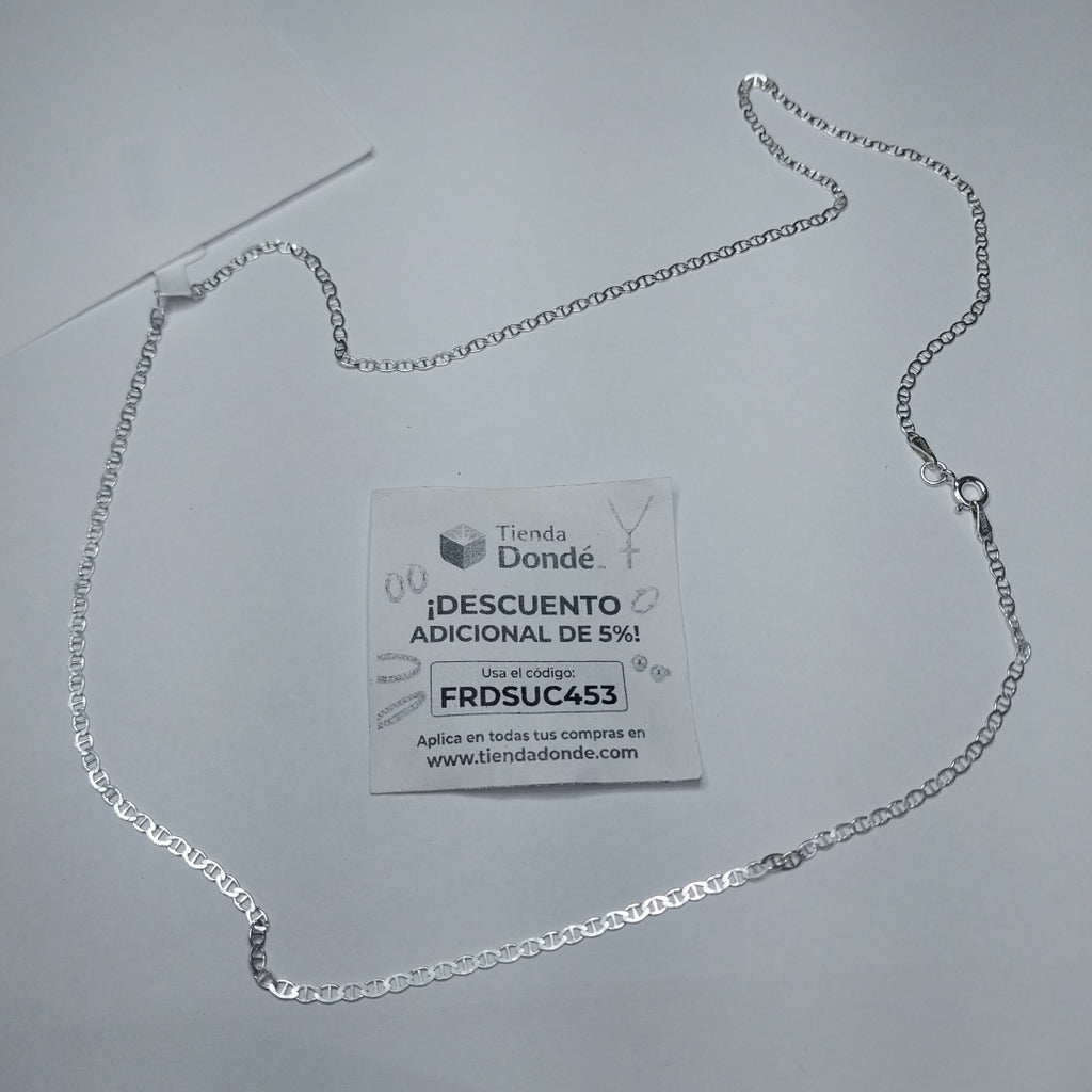 CADENA TEJIDO GUCHI PLATA .925 60 CM 3.8 GR (NUEVO)
