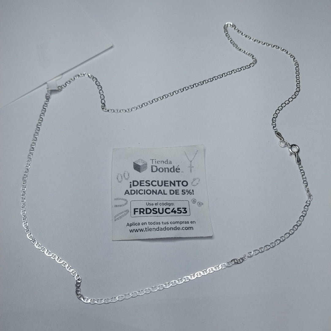 CADENA TEJIDO GUCHI PLATA .925 60 CM 3.8 GR (NUEVO)