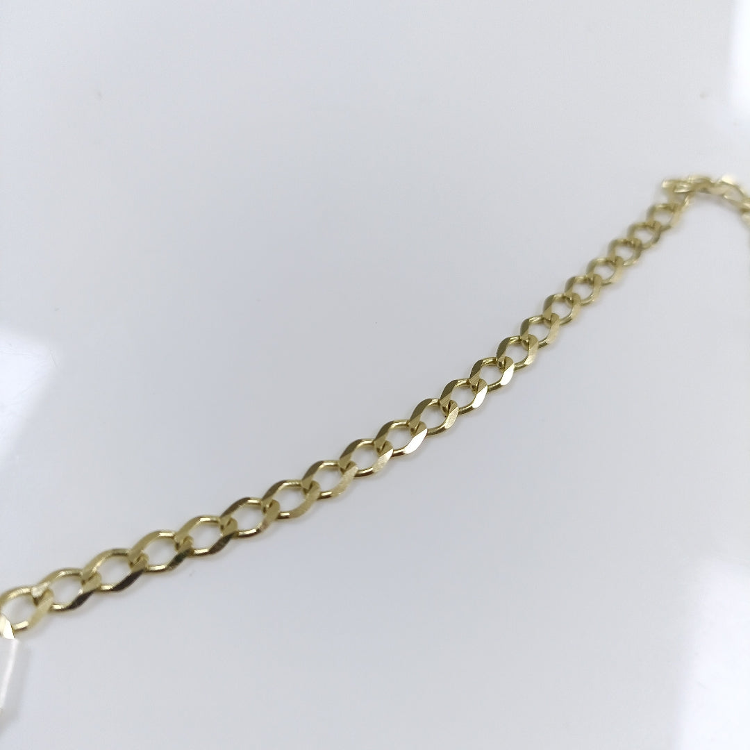 PULSERA TEJIDO BARBADA 14K 18 CM 3.4 GR (NUEVO)