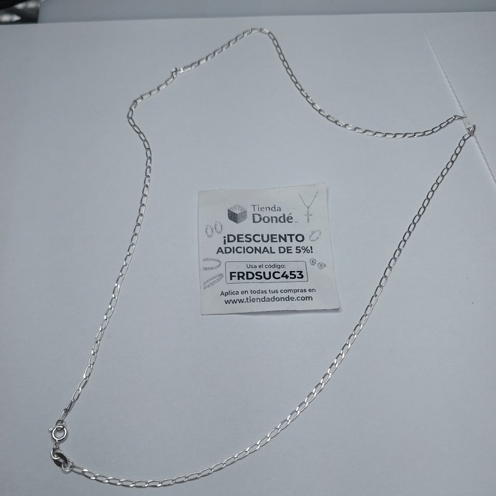 CADENA TEJIDO ESLABONES PLATA .925 55 CM 2.9 GR (NUEVO)