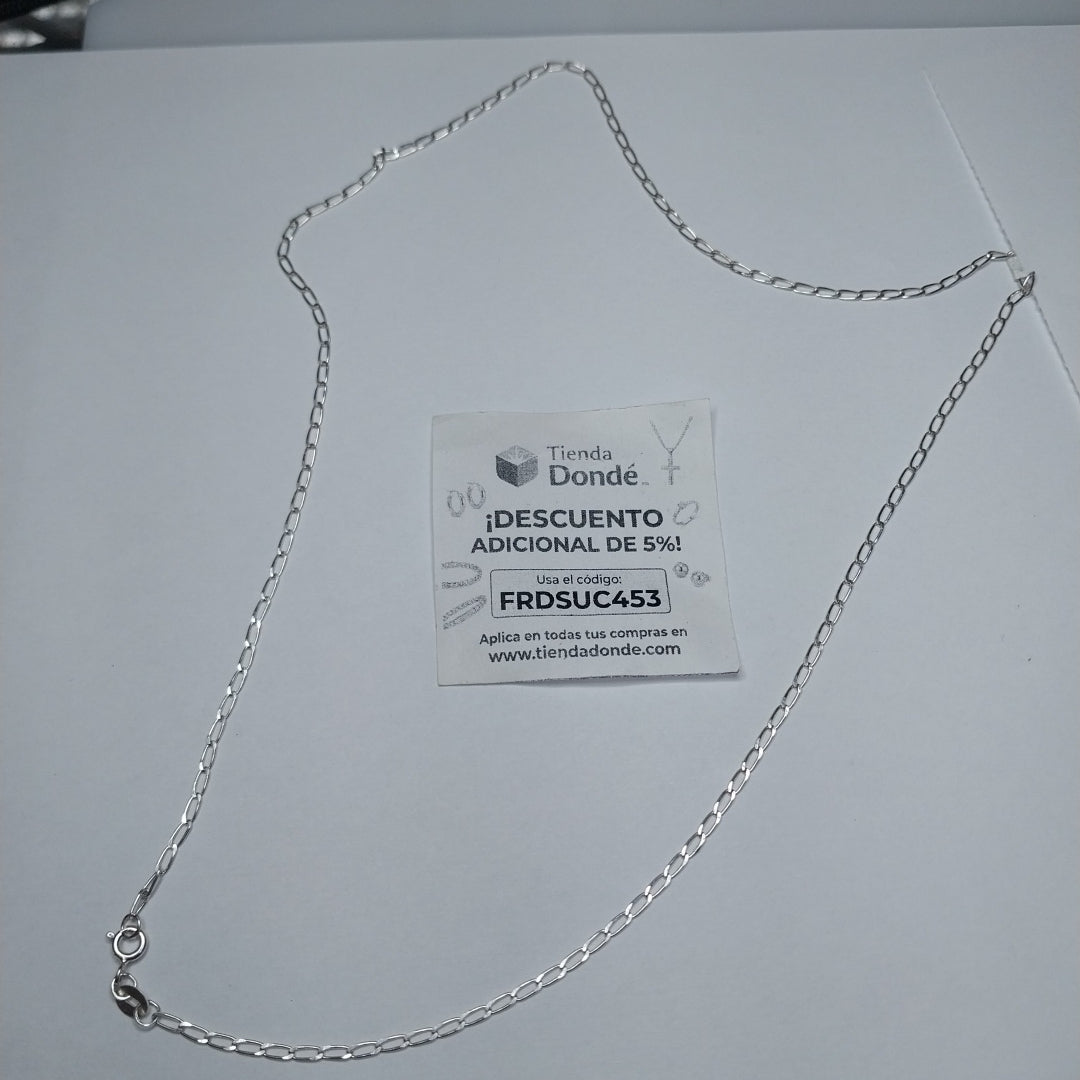 CADENA TEJIDO ESLABONES PLATA .925 55 CM 2.9 GR (NUEVO)