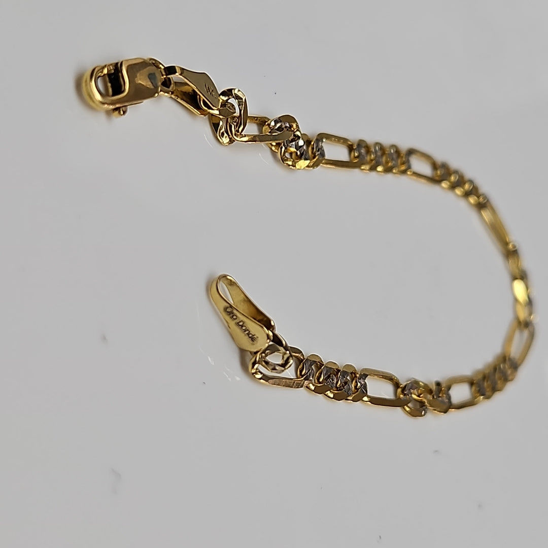PULSERA 3X1 14K 18 CM 4 GR (NUEVO)