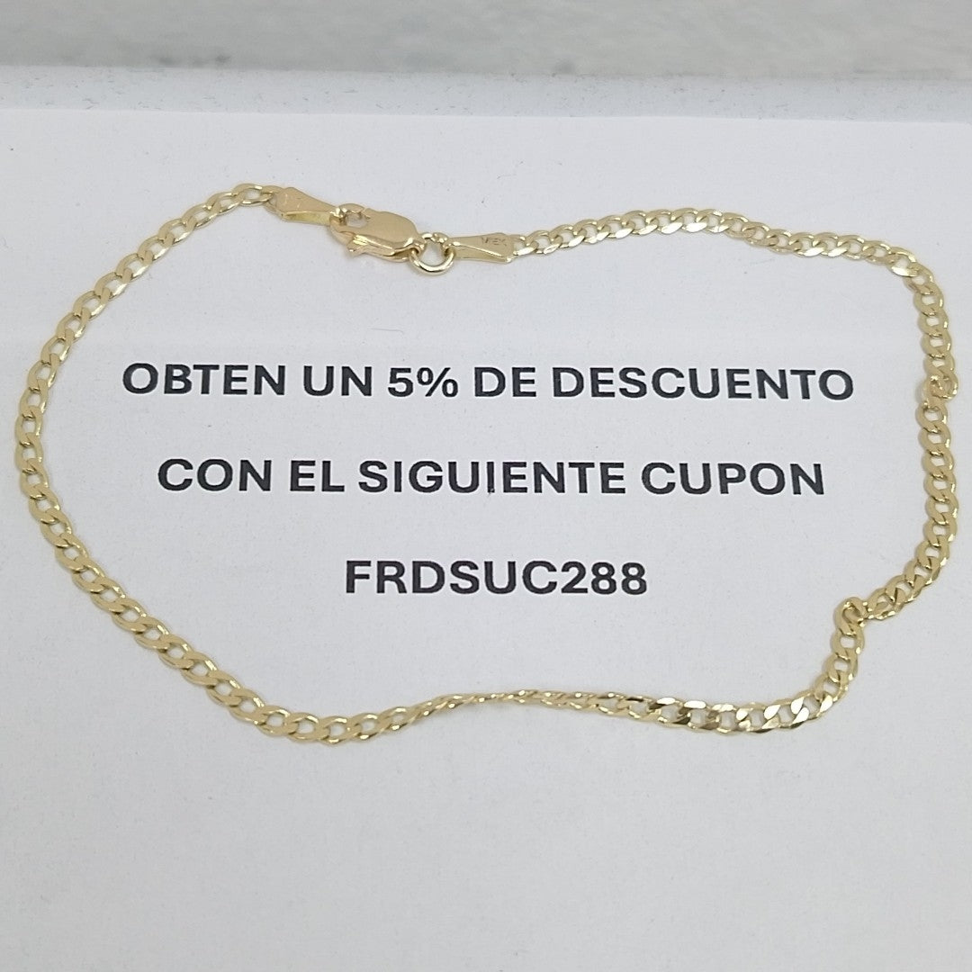 PULSERA BARBADA 14K 21 CM 2.3 GR (NUEVO)