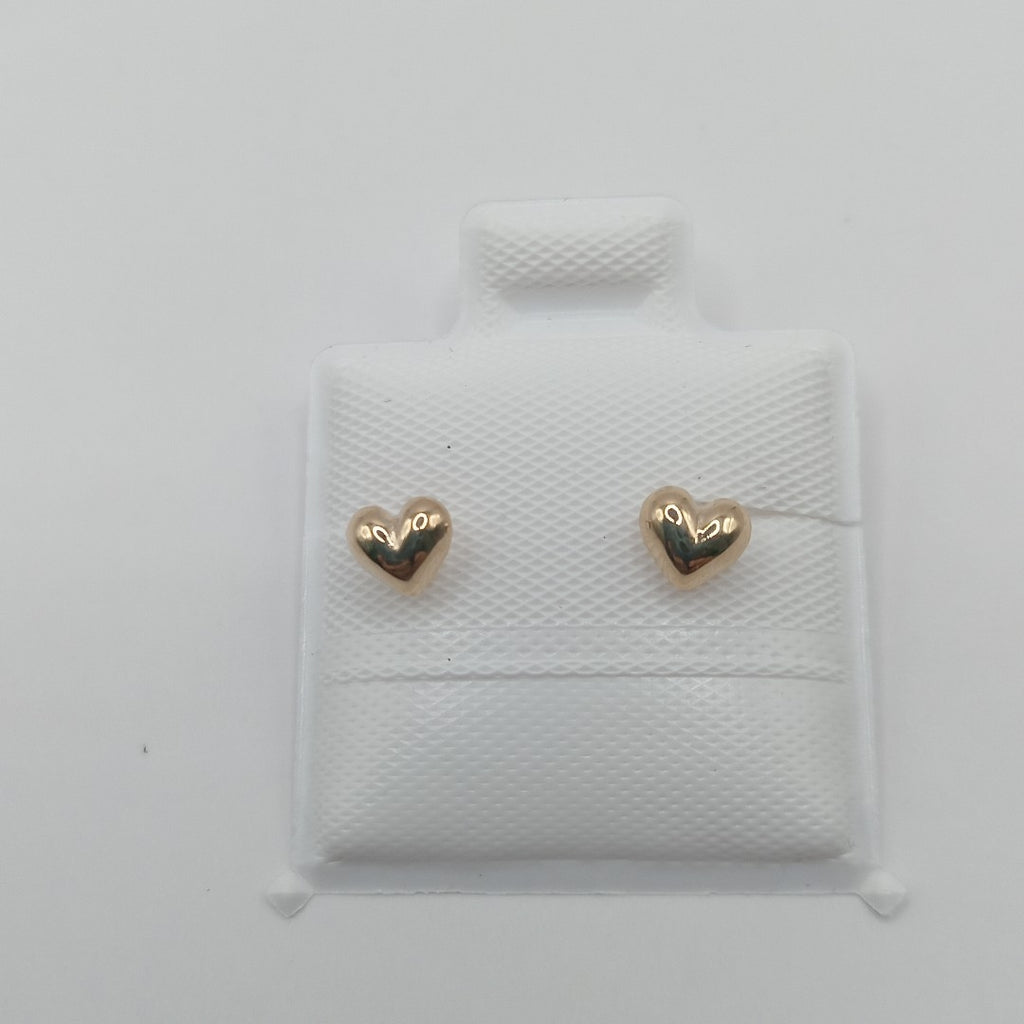 BROQUELES BROQUEL FIG CORAZON LISO 14K 0.1987 GR (NUEVO)