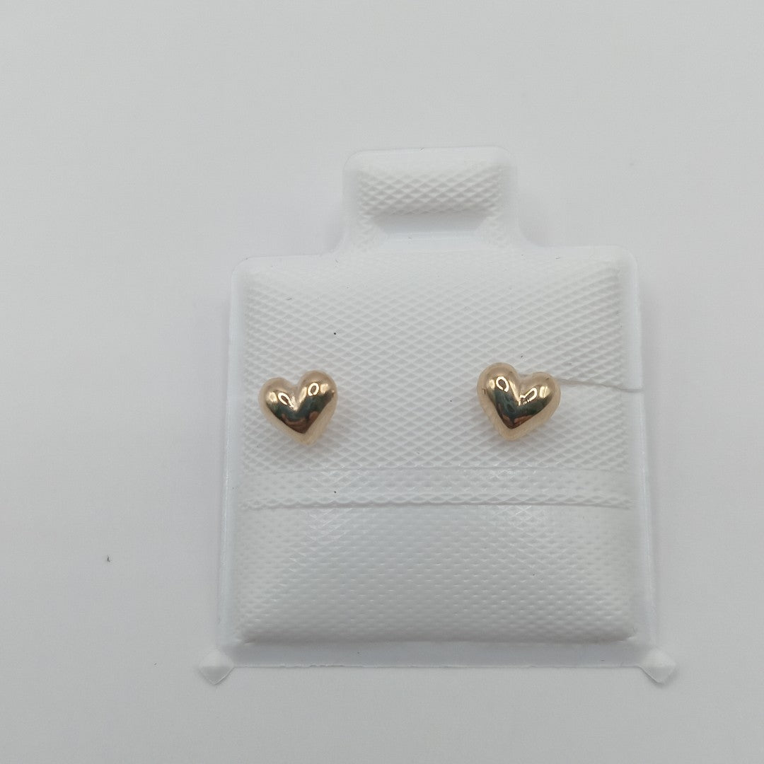 BROQUELES BROQUEL FIG CORAZON LISO 14K 0.1987 GR (NUEVO)
