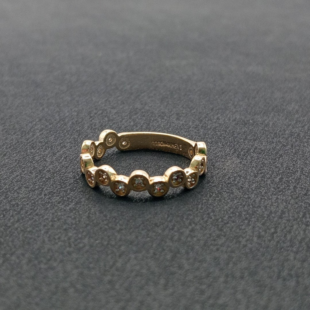 ANILLO ANILLITO C CIRCONIAS 14K 7.5 TALLA 2.3 GR (NUEVO)