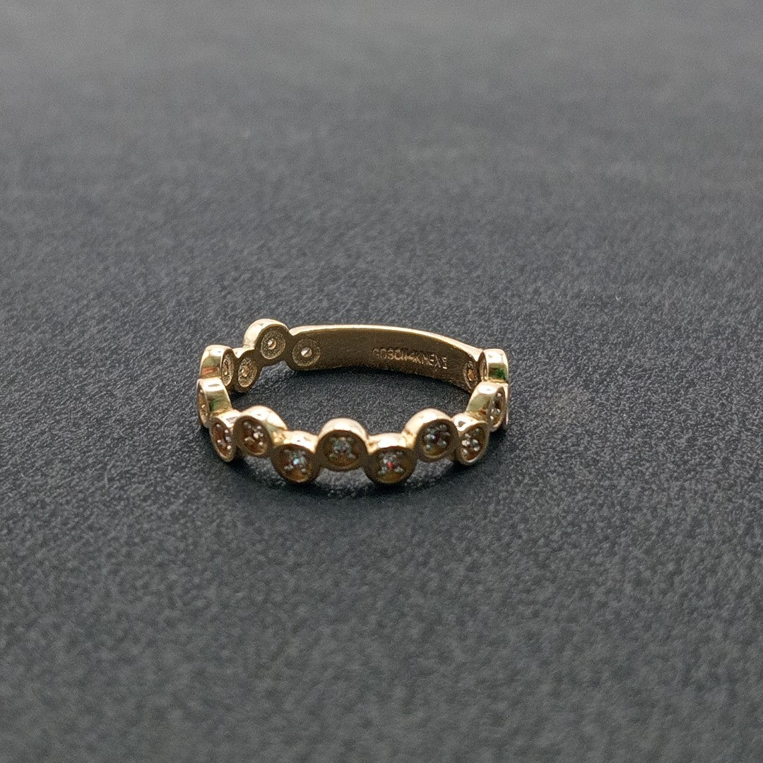 ANILLO ANILLITO C CIRCONIAS 14K 7.5 TALLA 2.3 GR (NUEVO)