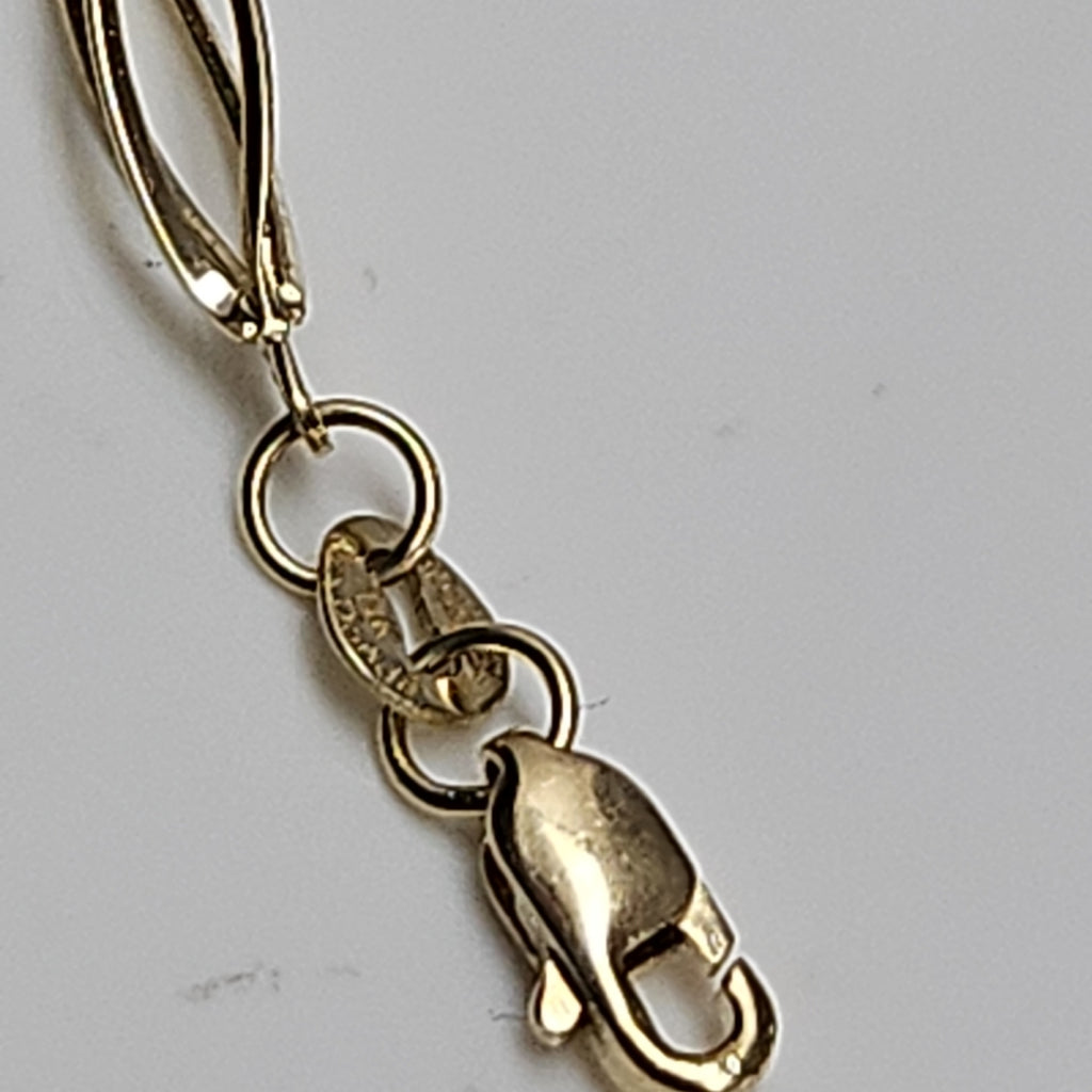 PULSERA ESPECIAL CON FLORES 14K 18 CM 2.6 GR (NUEVO)
