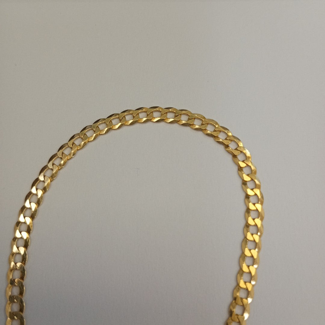 PULSERAS CABALLERO BARBADA AMARILLA ORO 14K 2.8 (NUEVO)