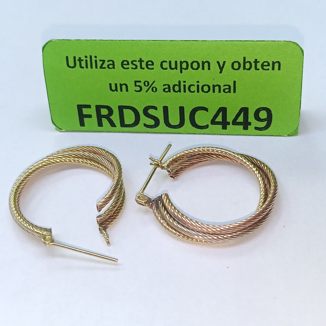 ARRACADAS PAR ORO 10 K 3,70 GRMS (SEMINUEVO)