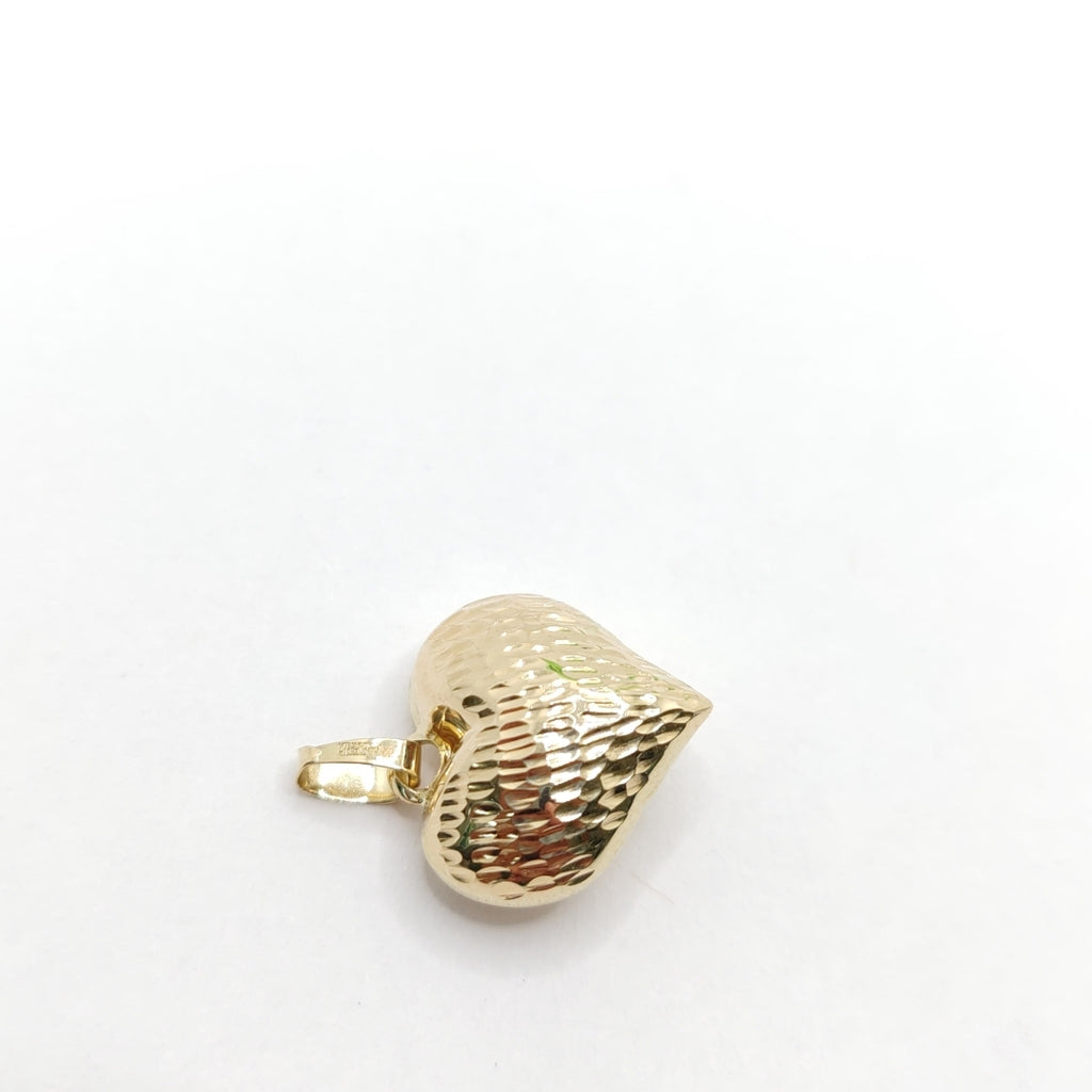 DIJE TEJIDO CORAZON LABRADO 14K 1.1 GR (NUEVO)