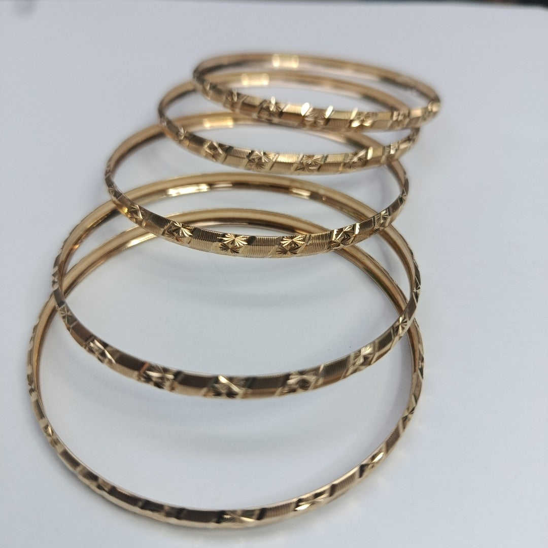 PULSERA RIGIDA,SEMANARIO DE PULSERAS ORO 10 K 17,40 GRMS (SEMINUEVO)