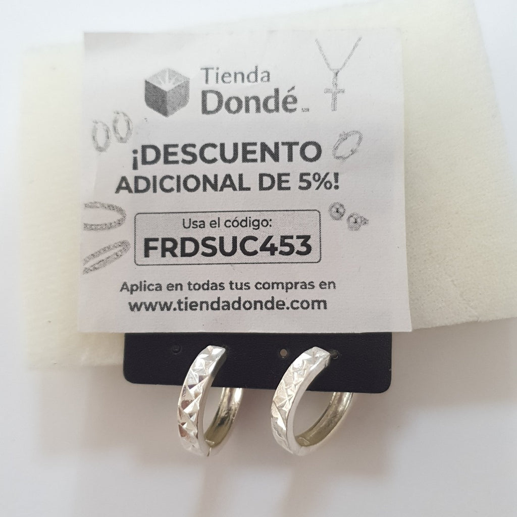 ARRACADAS LABRADAS PLATA .925 3.4 GR (NUEVO)