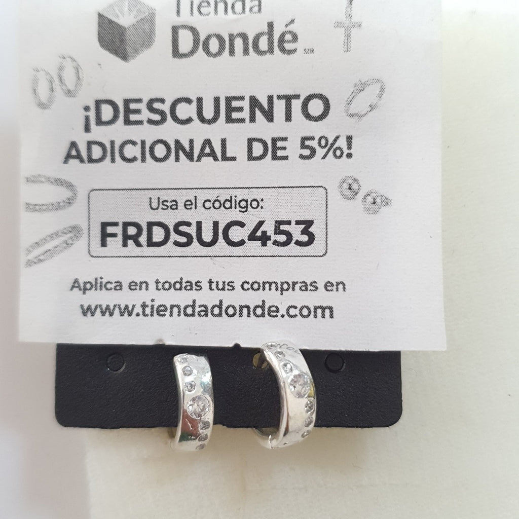 ARRACADAS C/CIRCONIAS PLATA .925 2.5 GR (NUEVO)