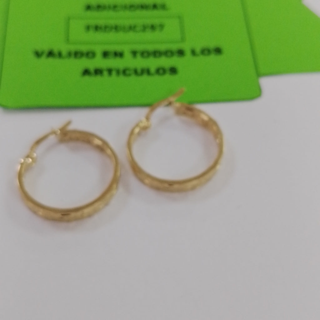 ARETES ARRACADA CON GRECAS 14K 1.9 GR (NUEVO)