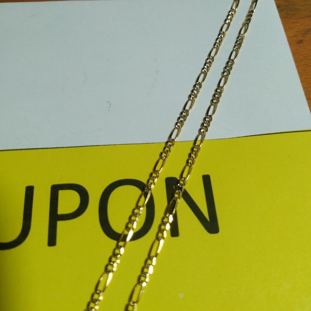 CADENA 3X1 DIAMANTADA 14K 55 CM 4.8 GR (NUEVO)