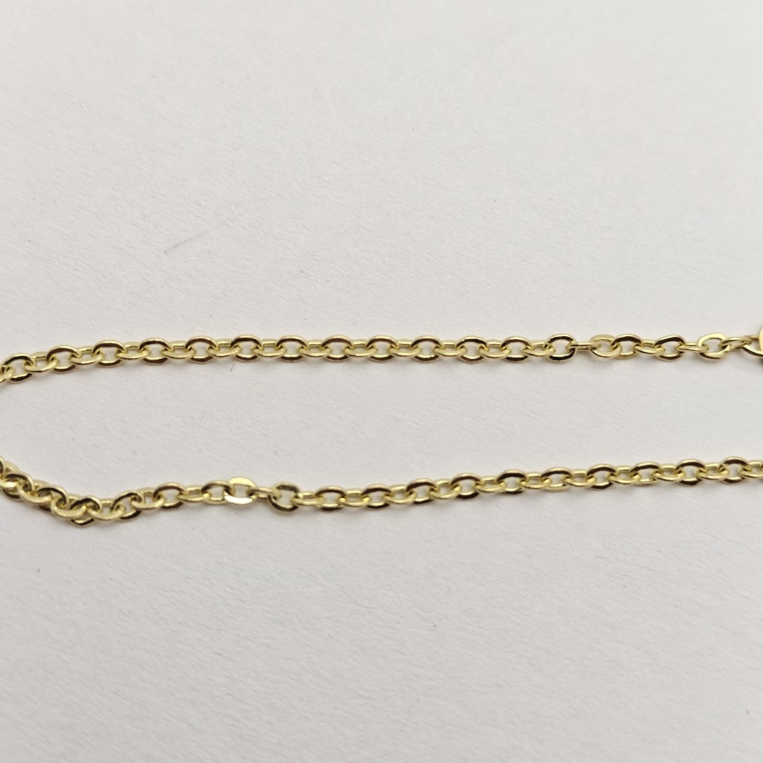 PULSERA ESPECIAL CON CORAZONES 14K 18 CM 1.3 GR (NUEVO)