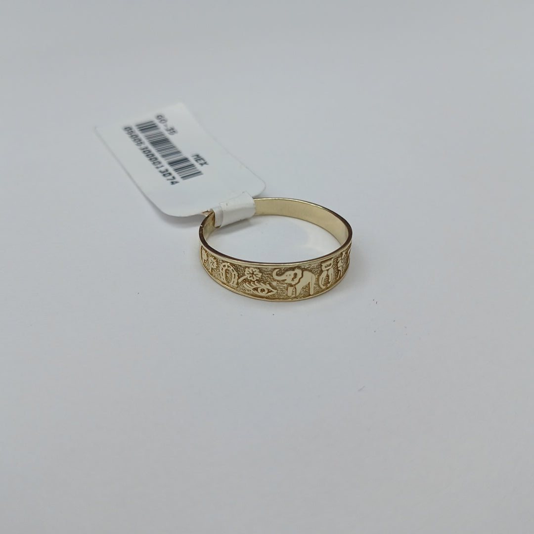ANILLOS ARGOLLA DE LA SUERTE 10K TALLA 7 1.1 GR (NUEVO)
