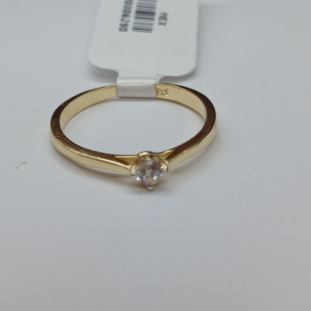 ANILLO ANILLITO SOLITARIO CIRCONIA 14K 7 TALLA 1.6 GR (NUEVO)