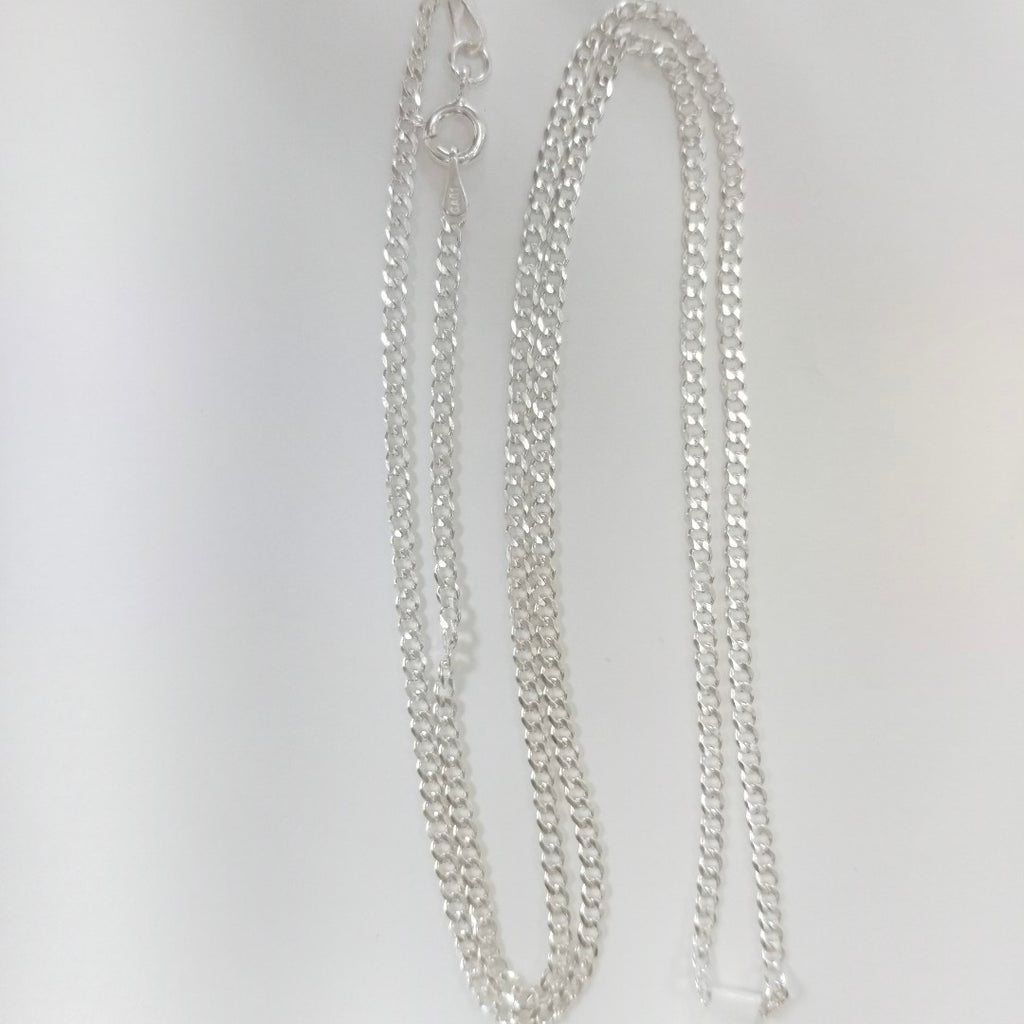 CADENA TEJIDO BARBADO PLATA .925 60 CM 5.6 GR (NUEVO)