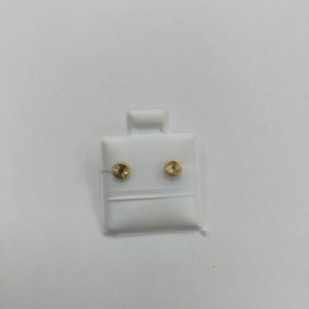 BROQUELES BROQUEL FIG BOTON RAYADO 14K 0.1577 GR (NUEVO)