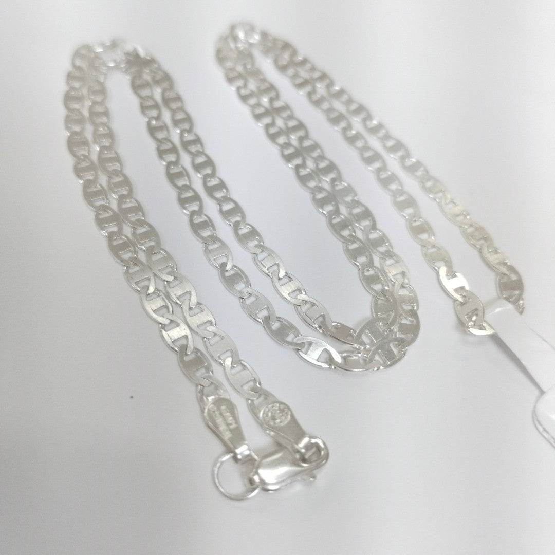 CADENA TEJIDO GUCHI PLATA .925 60 CM 9.2 GR (NUEVO)