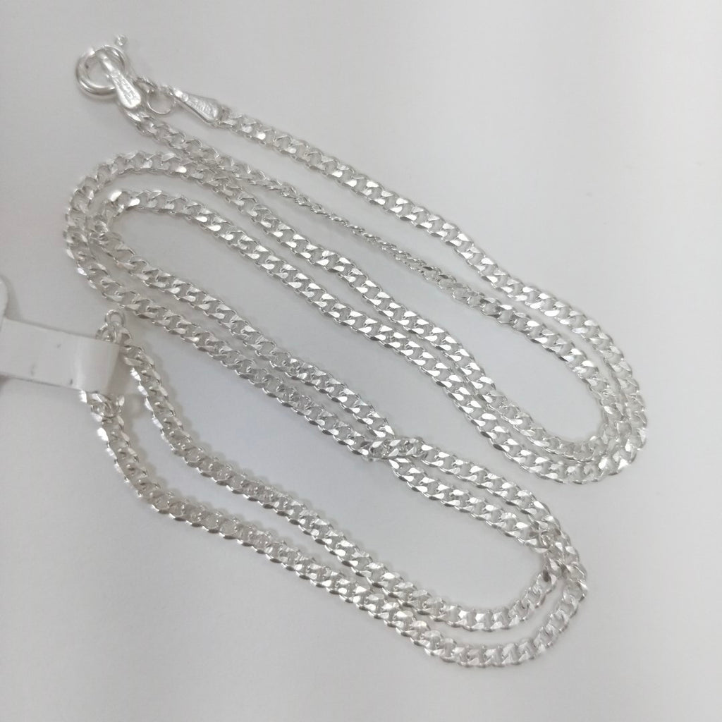 CADENA TEJIDO BARBADO PLATA .925 55 CM 5.3 GR (NUEVO)