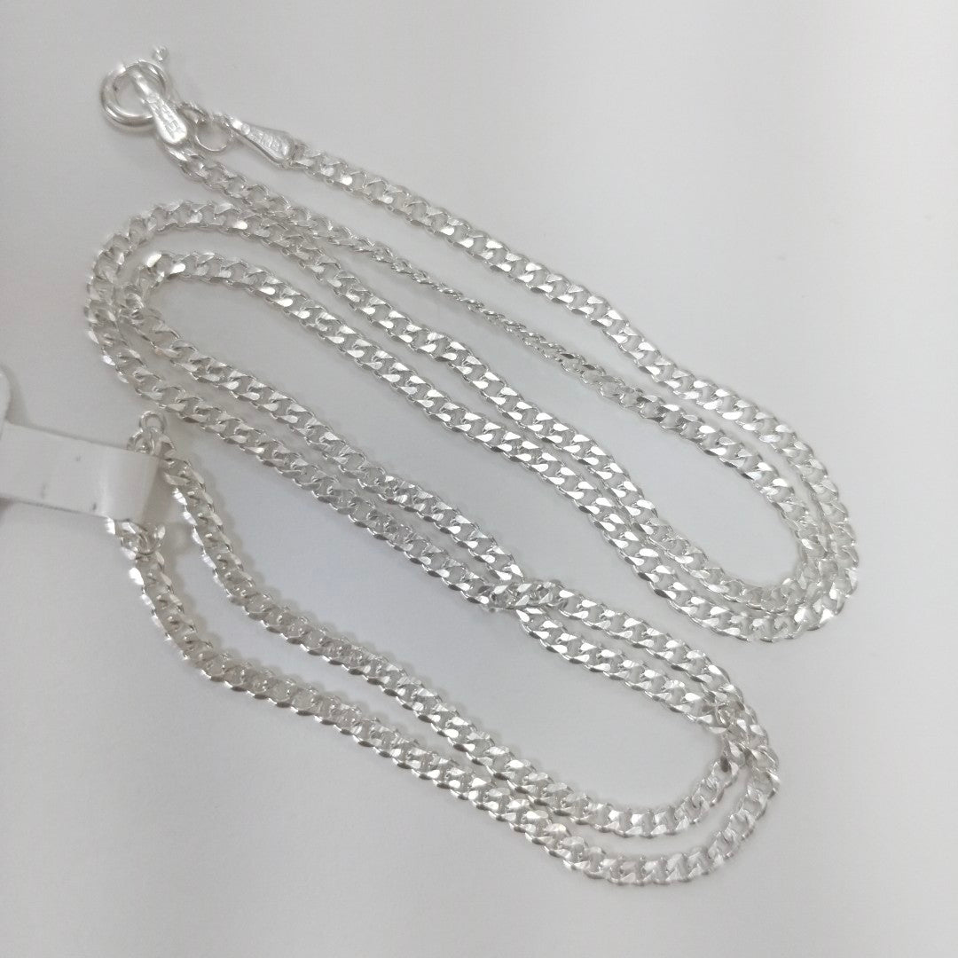 CADENA TEJIDO BARBADO PLATA .925 55 CM 5.3 GR (NUEVO)