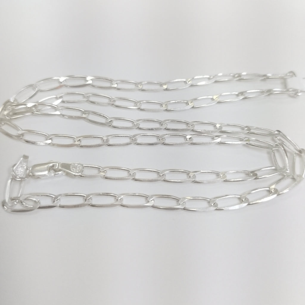CADENA TEJIDO ESLABONES PLATA .925 55 CM 9.8 GR (NUEVO)