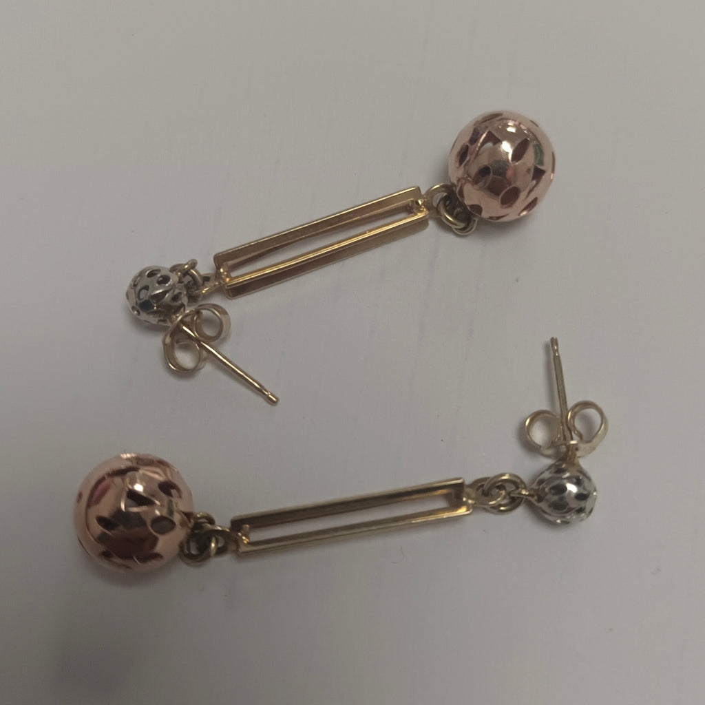 ARETES PAR ORO 14 K 3.7 GRMS (SEMINUEVO)