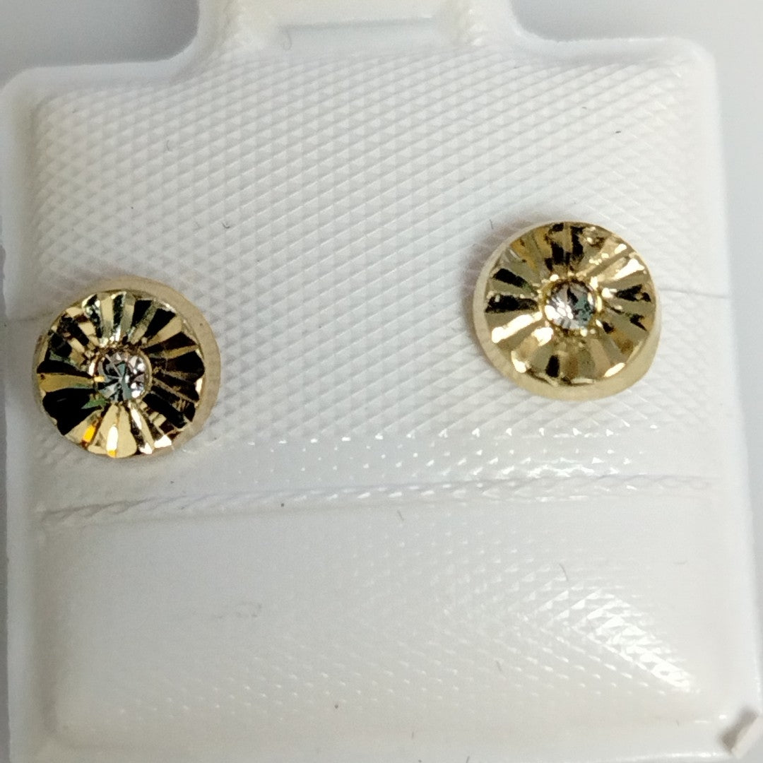 BROQUELES BROQUEL FIG BOTON C CIRCONIA 14K 0.2916 GR (NUEVO)