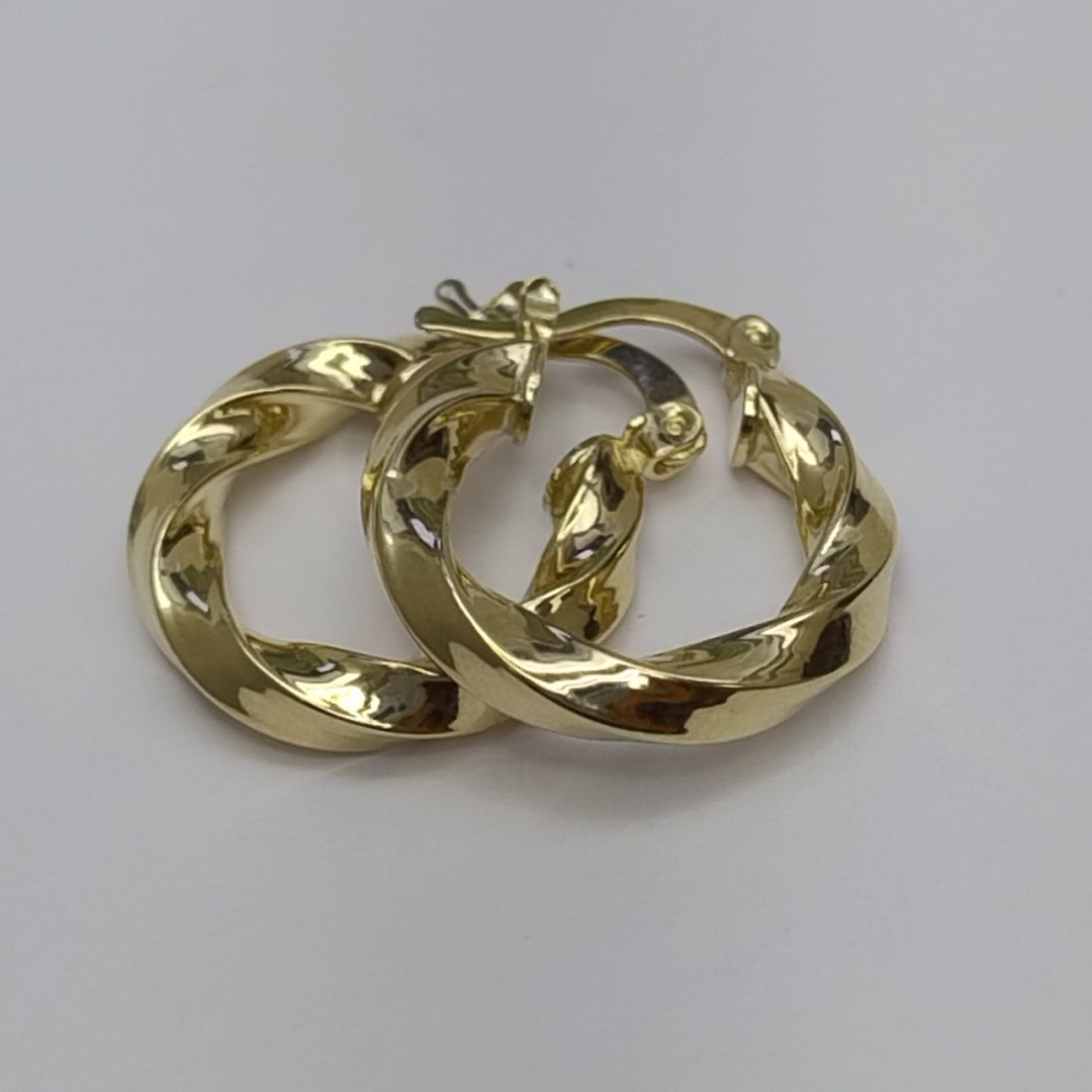 ARETES ARRACADA TORZAL 14K 2 GR (NUEVO)