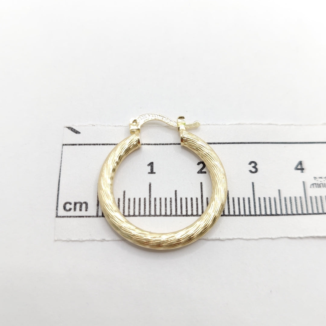 ARETES TEJIDO ARRACADAS ASTRIADAS 14K 2.9 GR (NUEVO)