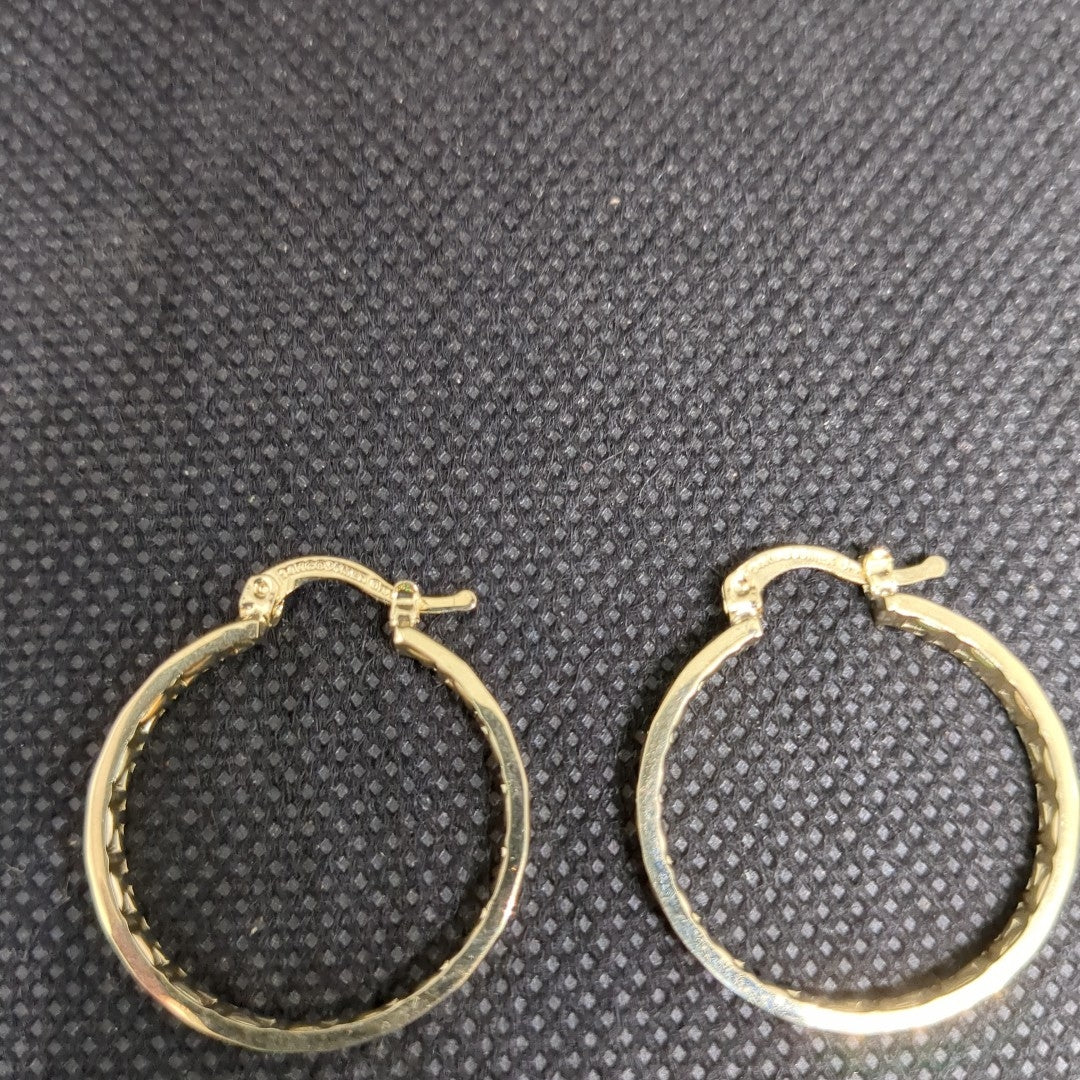ARETES TEJIDO ARRACADA CON GRECAS 14K 2.8 GR (NUEVO)
