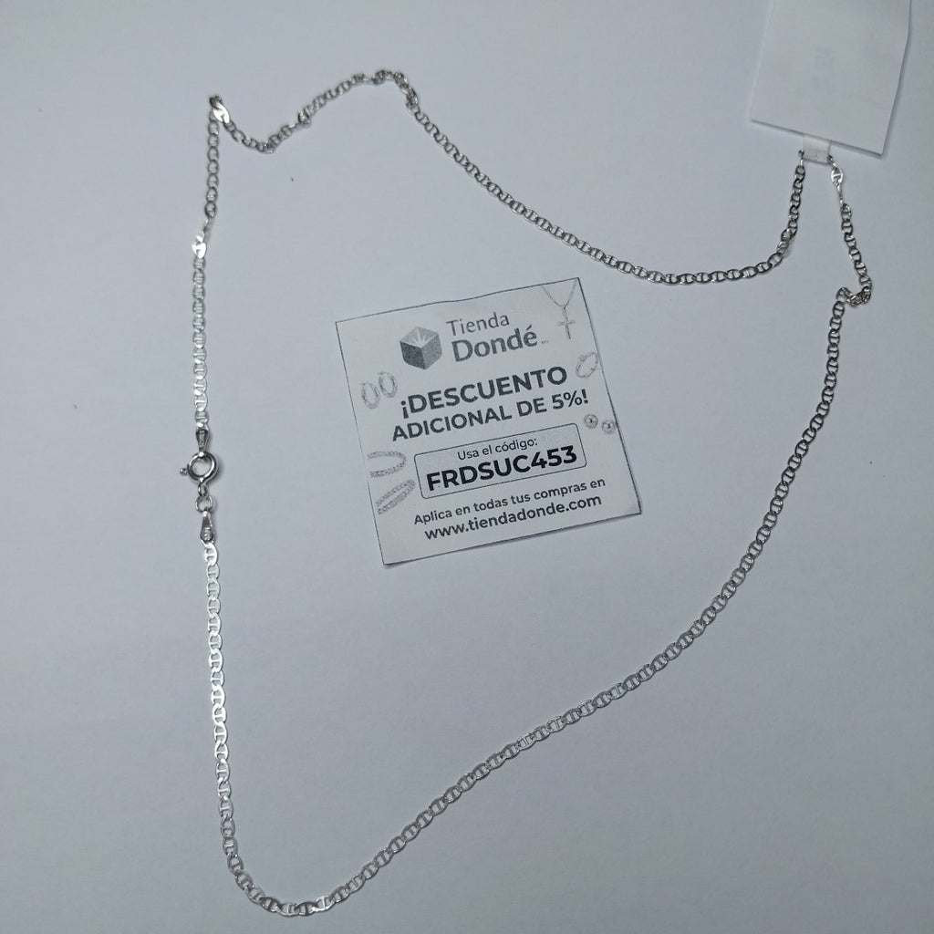 CADENA TEJIDO GUCHI PLATA .925 55 CM 3.6 GR (NUEVO)