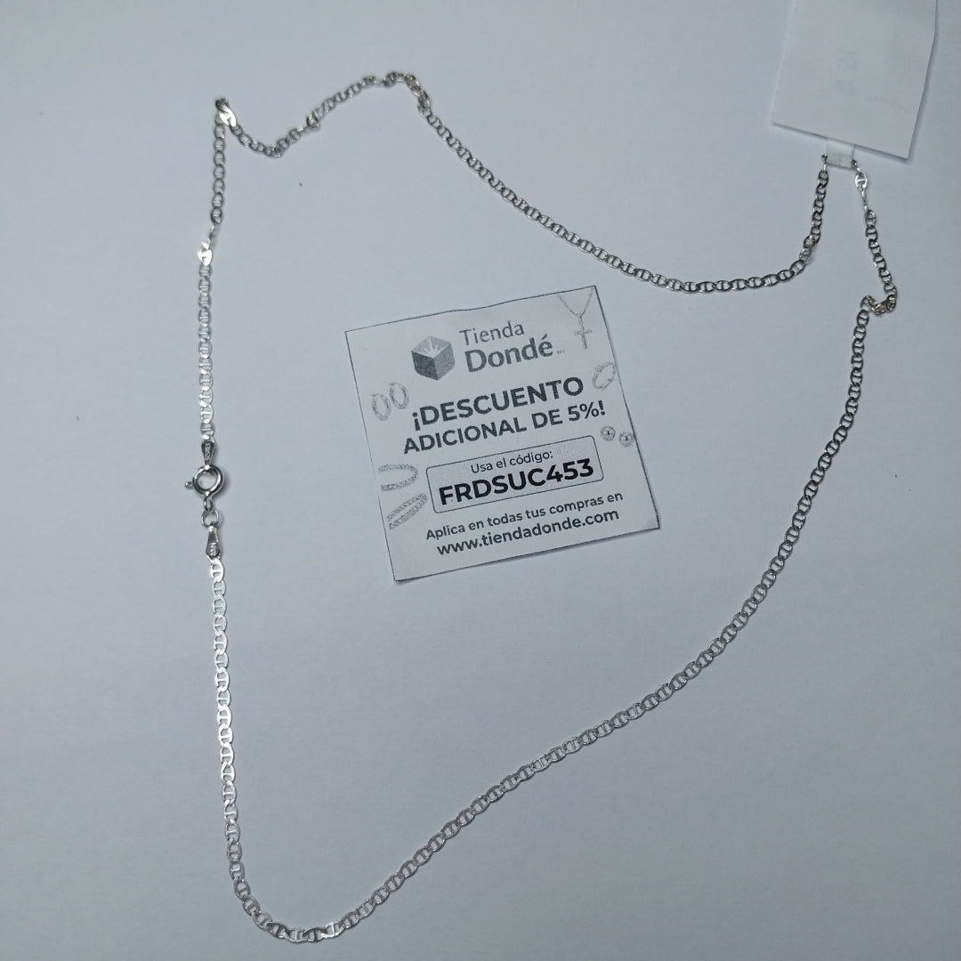CADENA TEJIDO GUCHI PLATA .925 55 CM 3.6 GR (NUEVO)