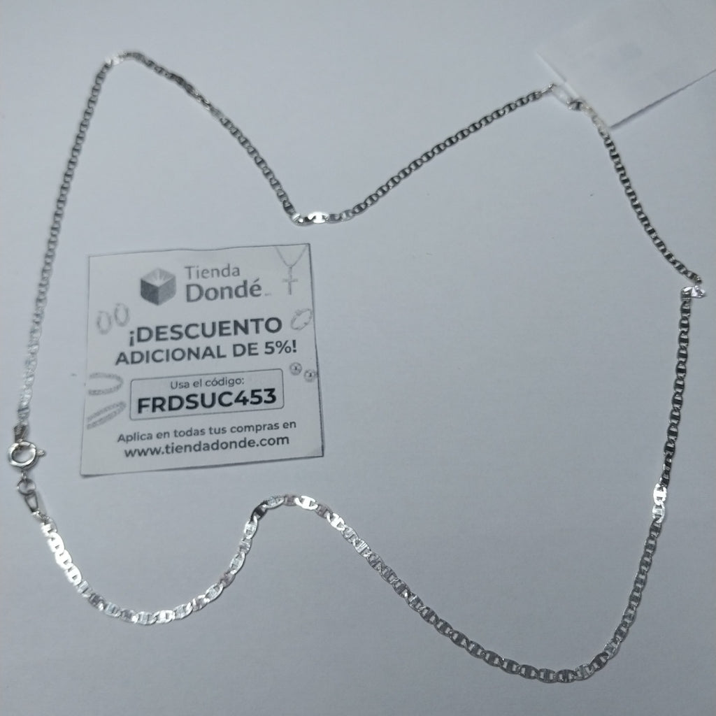 CADENA TEJIDO ESPEJO PLATA .925 55 CM 3.7 GR (NUEVO)
