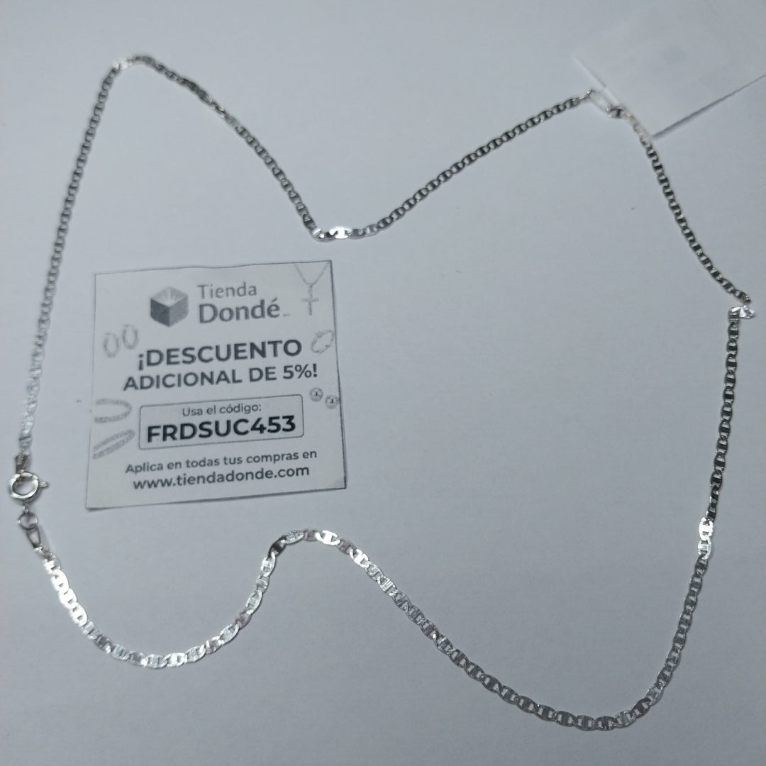 CADENA TEJIDO ESPEJO PLATA .925 55 CM 3.7 GR (NUEVO)