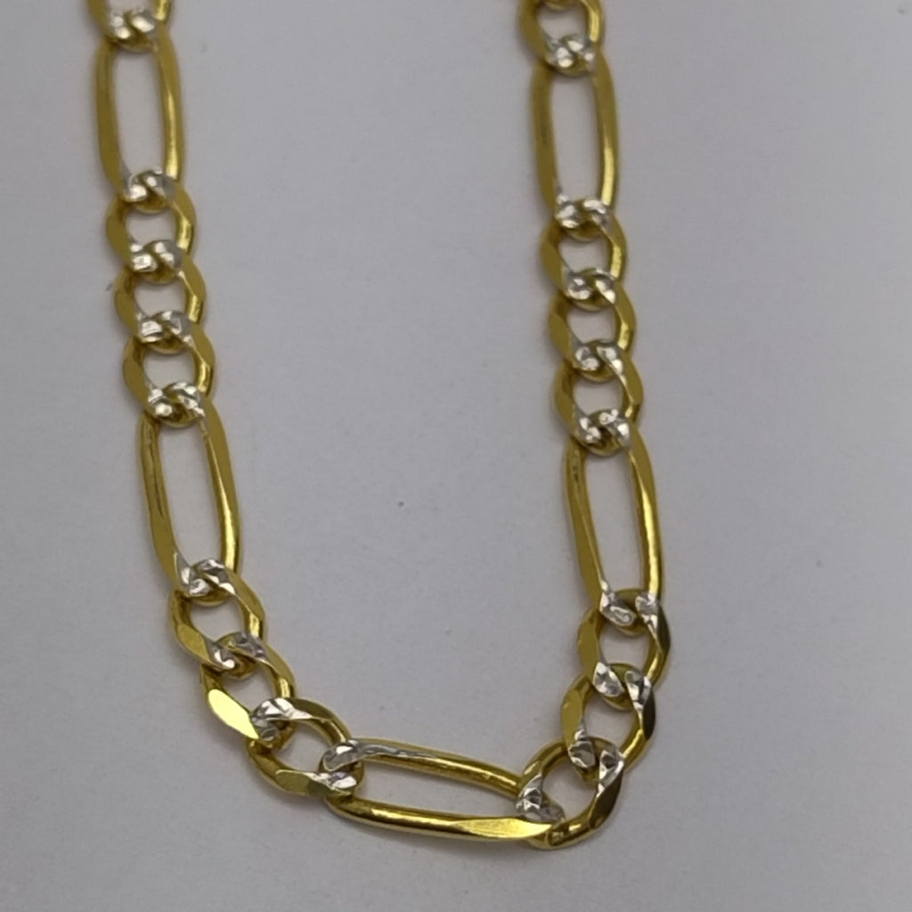 PULSERA 3X1 DIAMANTADA 14K 18 CM 4.6 GR (NUEVO)