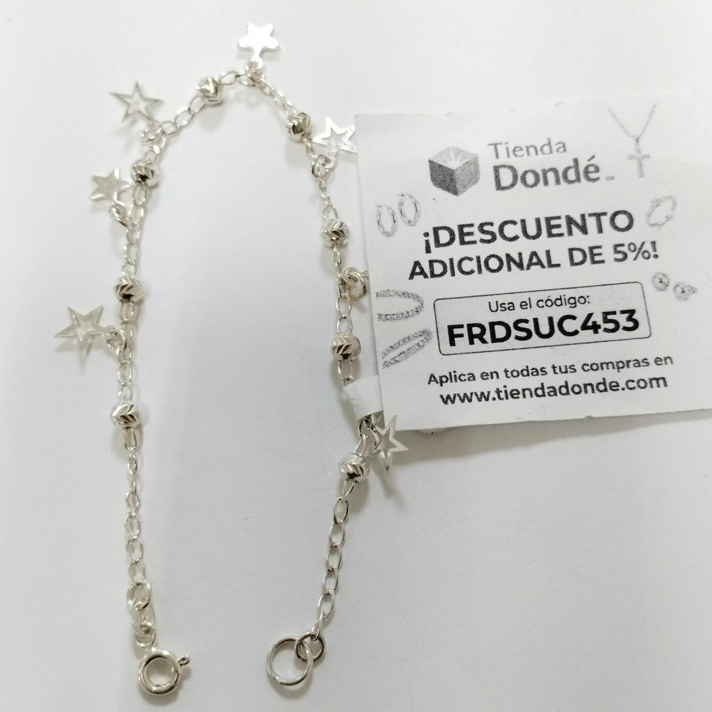 PULSERA TEJIDO ESPECIAL PLATA .925 18 CM 3.1 GR (NUEVO)