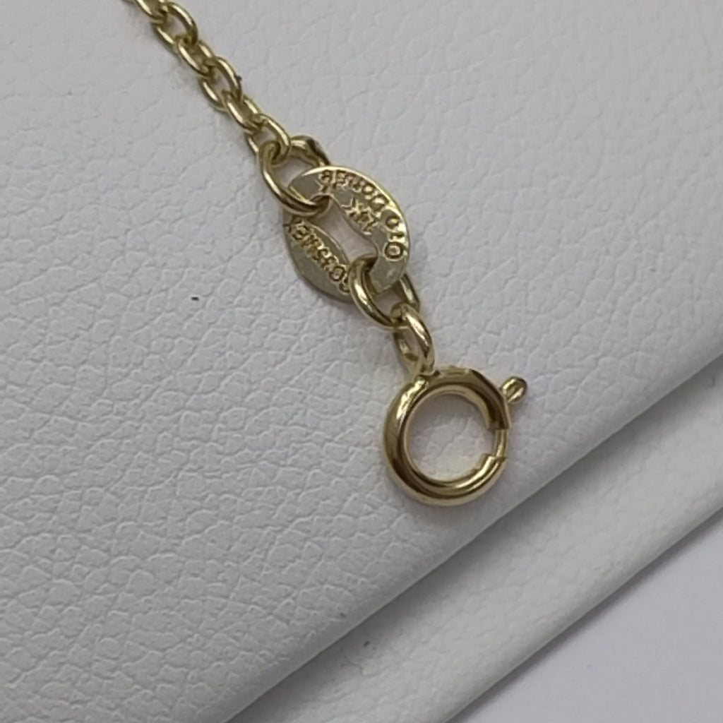 PULSERA TEJIDO ESPECIAL FLOR CON CIRCONIA 14K 18 CM 2.5 GR (NUEVO)
